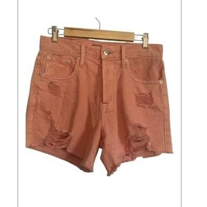 Aeropostale 905 High Rise Pink Cut Off Shorts Size 30